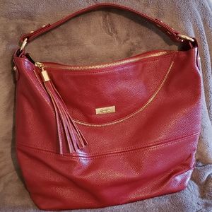 Onna Ehrlich Maroon Leather Hobo Bag